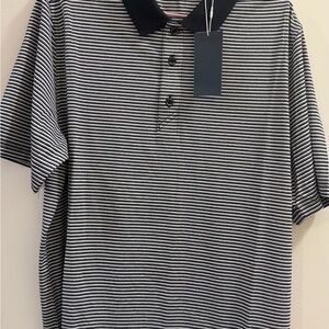 Cutter & Buck Kids Polo in Black and White Stripes